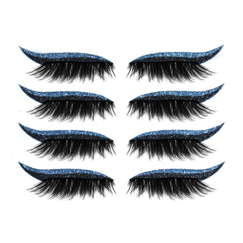 with Eyelashes Self Adhesive Eyeliner Reusable Eyeliner and False Eyelashes