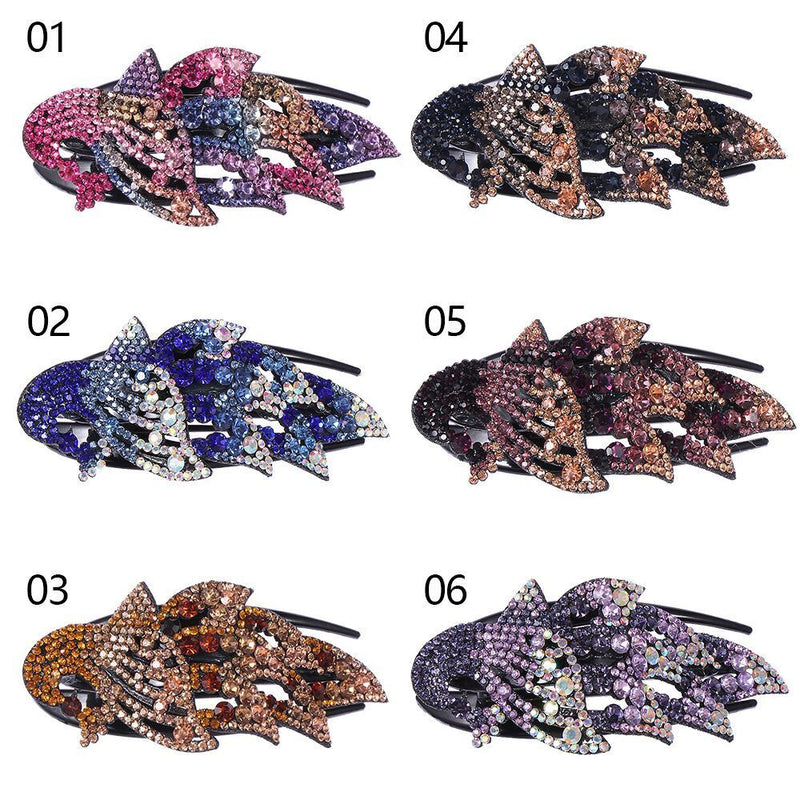 Duckbill Hair Claws Hair Dovetail Clips Rhinestone Hairpin Flower Hair Clip