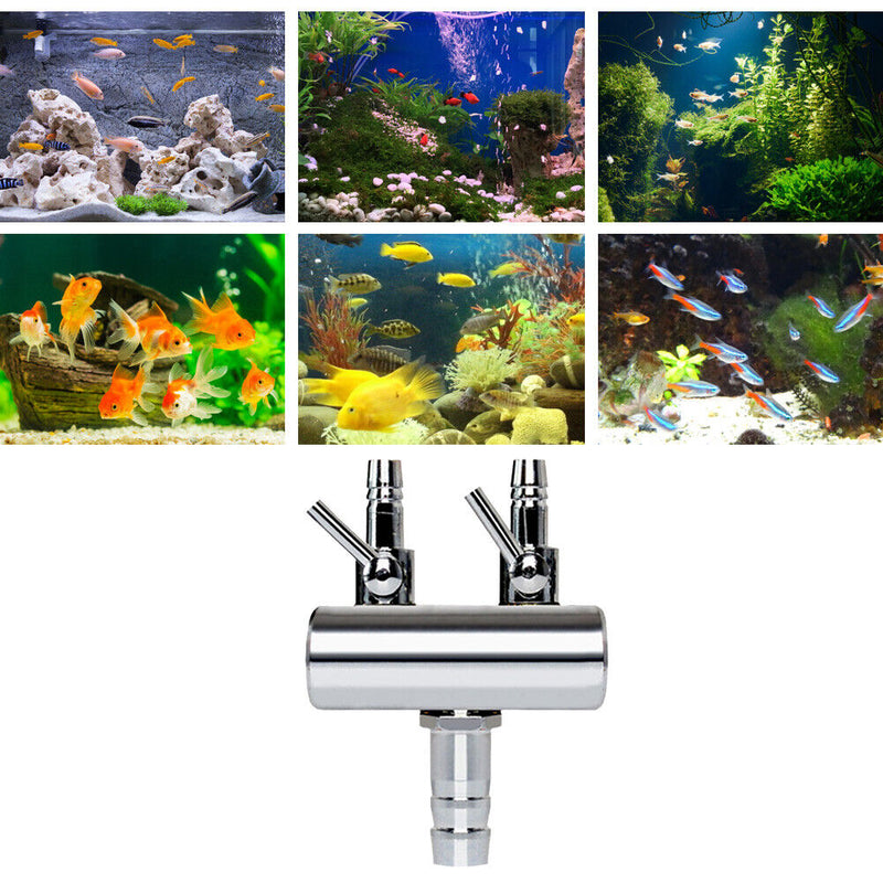 Air Oxygen Volume Control Valve Aquarium Fish Tank Stainless Steel Distribu