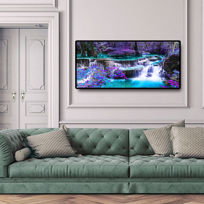 Diamond Embroidery Waterfall Scenery Picture Rhinestone Cross Stitch Home D