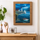 5D DIY Diamond Painting Full Round Drill Seaside Lighthouse Wall Decor Crafts