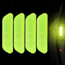 4pcs Open Car Door Stickers Warning Mark Reflective Strips Tapes (Green) Newly