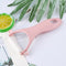 Plastic Vegetable Fruit Peeler Cutter Anti-slip Handle Kitchen Tool (Pink)
