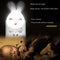 LED Night Light Cute Rabbit Intelligent Bedside Lamp Bedroom Decor (White)