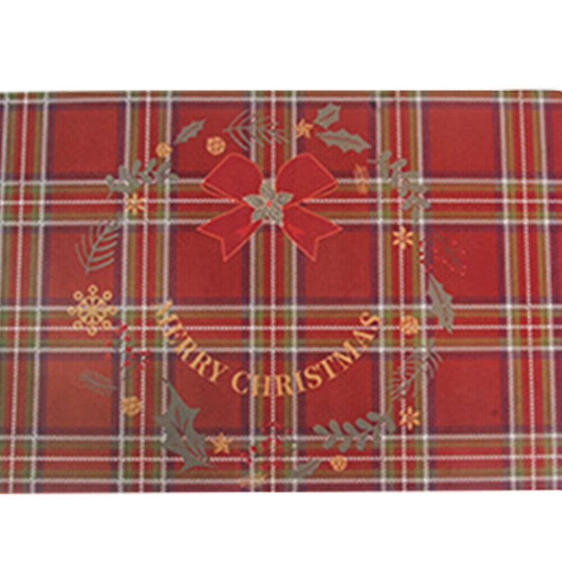 12pcs Christmas Placemat Ornament for Home Kitchen Table Desk Mat Christmas Gift