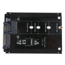 Black Metal Enclosure CY B + M Socket 2 m2 NGFF (SATA) SSD 2.5 SATA Adapter for