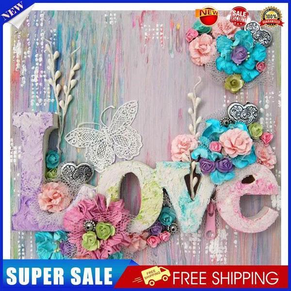 Word Love Oil Paint By Numbers Kit DIY Acrylic Frameless Picture On Canvas