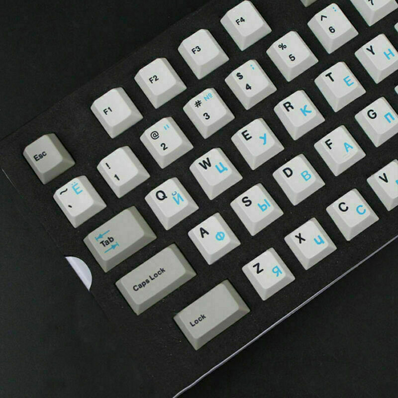 Russian Transparent Waterproof Stickers For PC Laptop Q2V9 Letter W1K5 W1V5