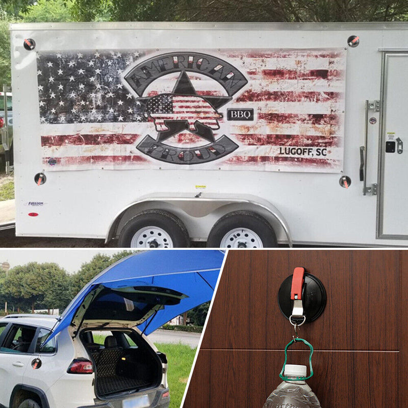 Outdoor Suction Cups Hooks Camping Tarp Car Side Tarps Tents Securing Hook