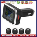 Car TPMS Tire Pressure Monitor LCD 4 External Sensors Tyre Temperature Warn