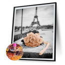 5D Diamond Painting Kit Eiffel Tower Bouquet Full Round Drill DIY Wall Art