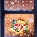 Christmas Cartoon Bird Snowflake Window Glass Stickers Home Mirror Stickers~