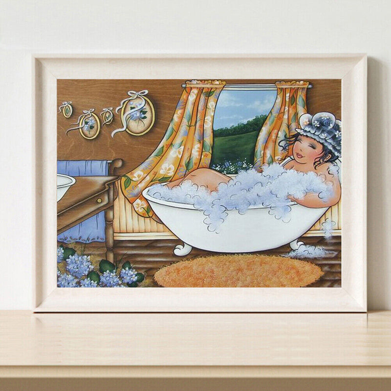 Oil Paint By Numbers Picture DIY Painting Bathing Woman Acrylic Paint Decor