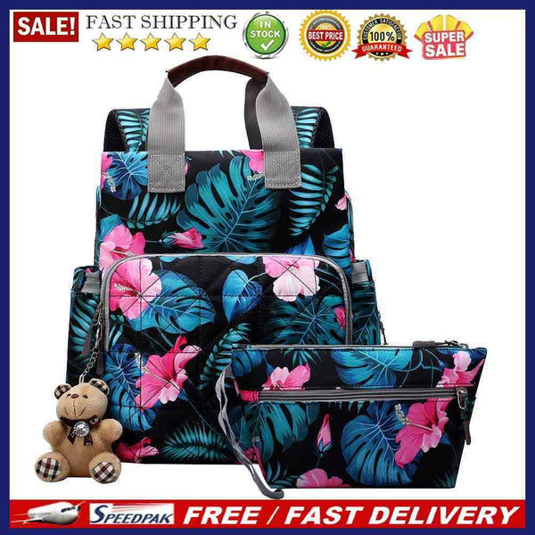 Large Capacity Travel Backpack Mummy Maternity Nursing Nappy Handbags (5)