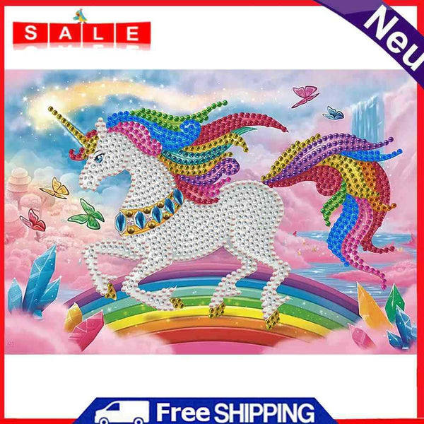 5D Rainbow Horn Horse DIY Part Drill Special Shaped Kit Diamond Painting Craft