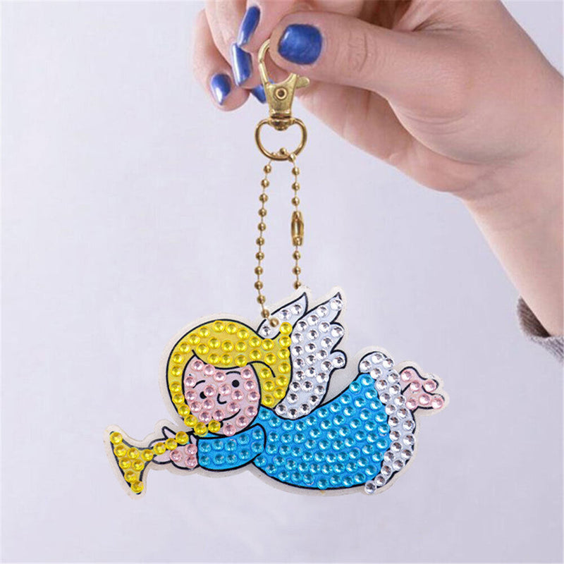 DIY Diamond Painting Keychain 5pcs Christmas (Double Sided Diamond)