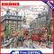 Partial Cross Stitch 14CT Cotton Thread DIY Street Handmade Stamped Needlework