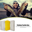 Double Sided Fishing Tackle Box 12 14 Compartments Bait Lure Hook Storage B