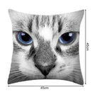 Cat Animal Pillowcase Sofa Bed Seat Home Living Room Linen Pillow Cover 45x45cm