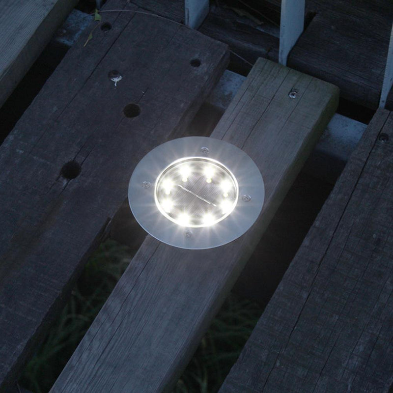 8LED Solar Underground Light Waterproof Garden Buried Lamp (White Light) Newly