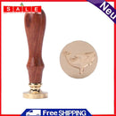25mm Round Brass Fire Lacquer Copper Animal Pattern Wax Stamp Seal with Handle