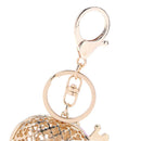 Crystal Rhinestone Elephant Key Chains Women Bag Car Pendant Keyring(Red)