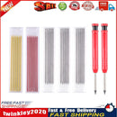2pcs Carpenter Long Nose Pencil Set with 30 Refill Woodworking Marker Pens Newly