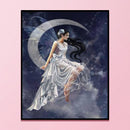 11CT Counted Full Cross Stitch Moon Angel DIY Embroidery Handmade Needlework Art