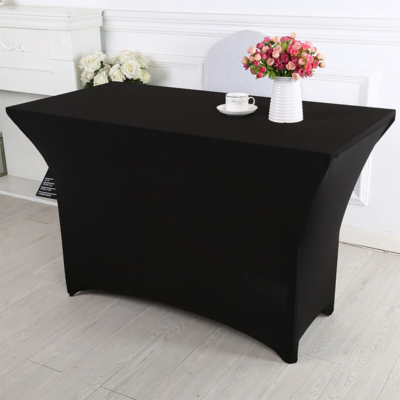 Rectangular Fitted Polyester Tablecloths High Stretch Table Cover (4FT) Newly