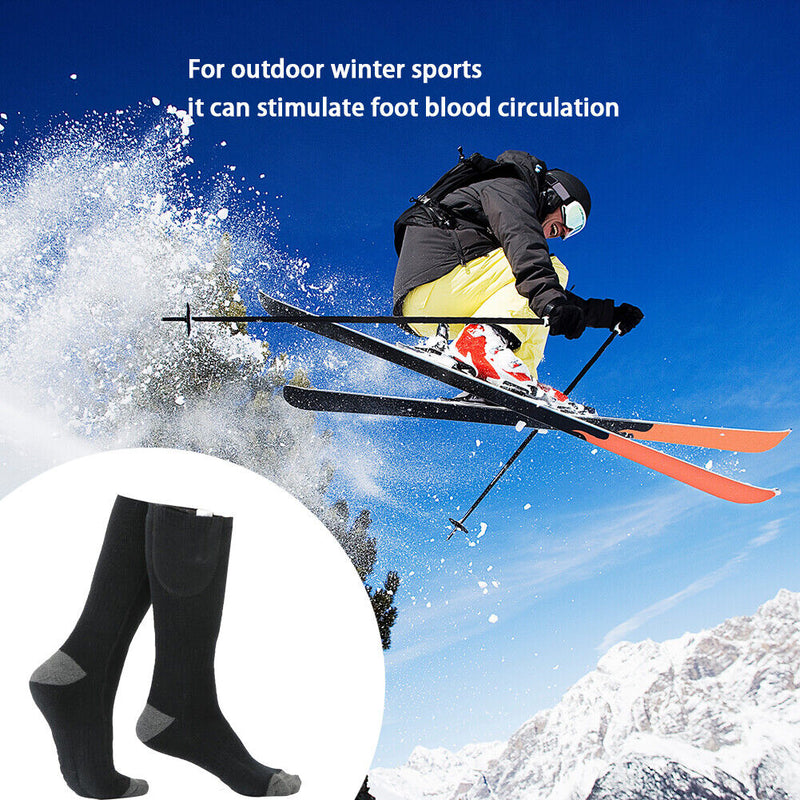 Winter Elastic Electric Heating Socks Breathable Foot Warmer Heated Stockings