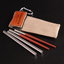 Aluminum Shape Shell Stainless Steel Folding Travel Chopsticks for Travel Picnic
