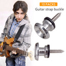 10x Guitar Strap Locks Button Lock Pins Anti-Brief for Acoustic Bass Locking Part