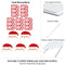 Christmas Yard Decorations Outdoor Santa Xmas Pathway Garden Stakes Set of 10