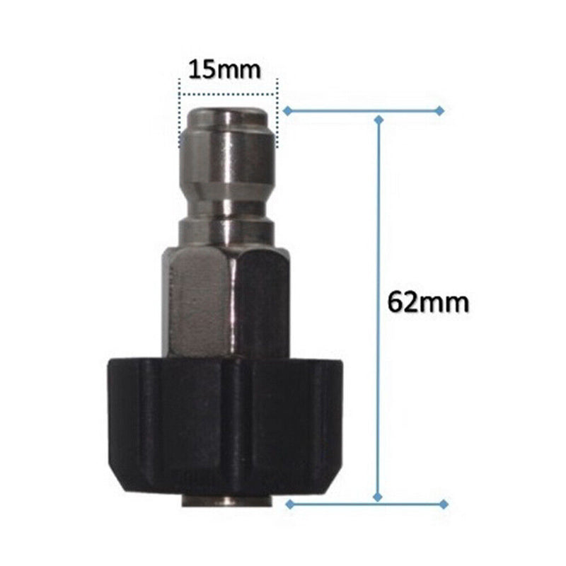 1/4 3/8 inch Quick Connect Male to M22 14 15 mm Female Pressure Washer Adap