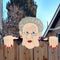 Garden Illustration Fence Decoration Wood Old Man/Lady Yard Art Sign (B) Newly