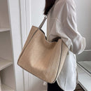 Straw Shoulder Tote Bags Women Beach Large-capacity Lady Shopping Handbag Purses