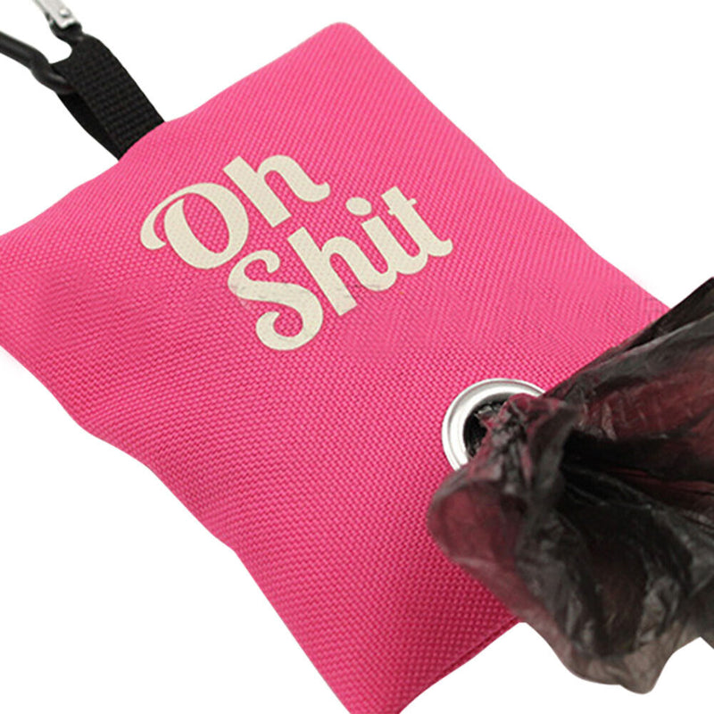 Pets Garbage Poop Bag Dispenser Dog Poop Waste Bag Holder Organizer (Pink)