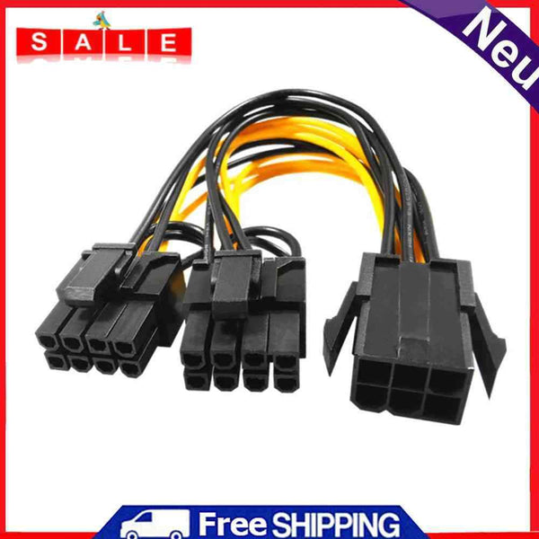 6Pin to Dual 8Pin(6+2) Video Card GPU Power Supply Cable Computer Miner Extender