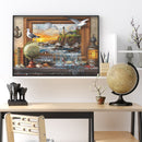 55x40cm 5D DIY Full Round Drill Diamond Painting World in Painting Home Decor