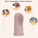 Silicone Dog Cat Finger Toothbrush Bad Breath Care Teeth Cleaning (Pink) Newly