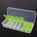 Large Travel Pill Cases Portable 7-Day Medicine Box Tablet Container(Green)