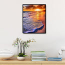 Round Diamond Painting Evening Beach Cross Stitch Embroidery Mosaic Picture Kit