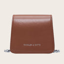 Women Letters Chain Crossbody Bags PU Leather Shoulder Messenger Mini Handbags