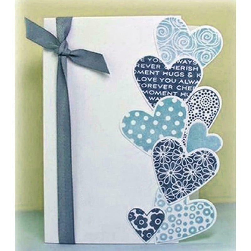 Heart Border Edge Frame Metal Stencil DIY Scrapbook Craft Cards Album M2G8