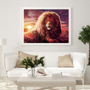 DIY Diamond Painting Lion Full Round Drill Mosaic Art Picture Home Decor Craf