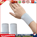 Elastic Wristband Summer Ice Silk Sport Cycling Wrist Brace (White 8cm) Newly