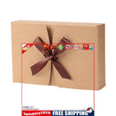 Gift Boxes 10 Packs, Kraft Paper, Presents Package Wrap (17.5 X 11.5 X 5cm)