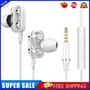 A4 3.5mm Wired In-Ear Earphone Volume Control Music Earbud with Mic (White)