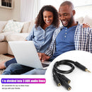 32cm Y Splitter Cable 3.5mm 1 Male to 3 Female Audio Cable for Earphone Headset