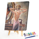 DIY Canvas Paint By Numbers Set Oil Hand Painted Girl Dressing Back Drawing Kit